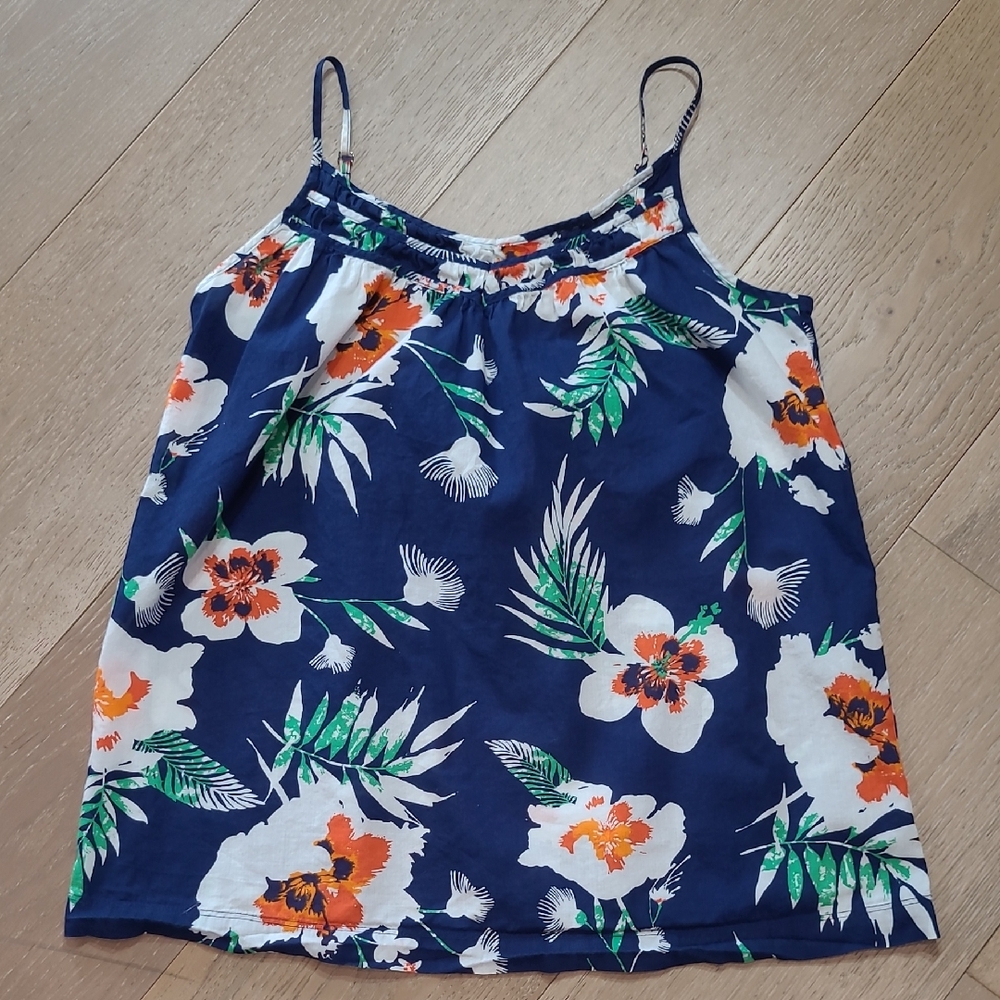 EUC Patagonia Camisole Top Women's sz M Blue Hawaiian Sleeveless Strappy Tank